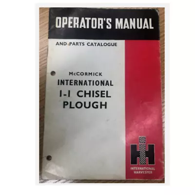 McCormick International IH Chisel Plough Original Parts & Operators Manual • £4.99