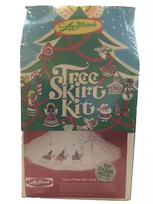 Lee Wards Tree Skirt Kit Three Wise Men Felt Tree Skirt 60  Diameter White • $63