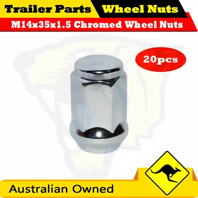 For HOLDEN COMMODORE VE VF M14x35x1.5 Chrome Alloy Wheel Rim Nuts Set Of 20PCS • $40