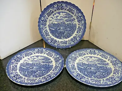 Vintage British Anchor Old Country Castles 3x Dinner Plates 10  • £28