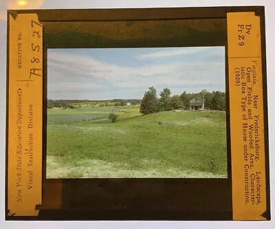 Vintage Magic Glass Lantern Slide Virginia Field By Fredericksburg 1920 • $4.99