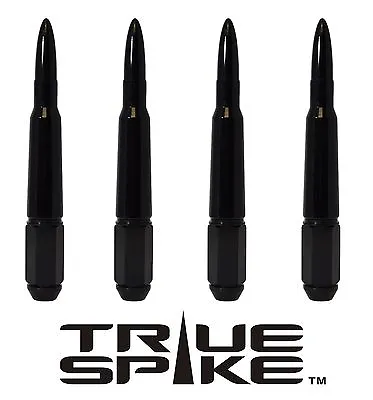 20 True Spike 7 Inch 1/2  Steel Lug Nuts Black Bullet Spikes Ford Lincoln • $249.95