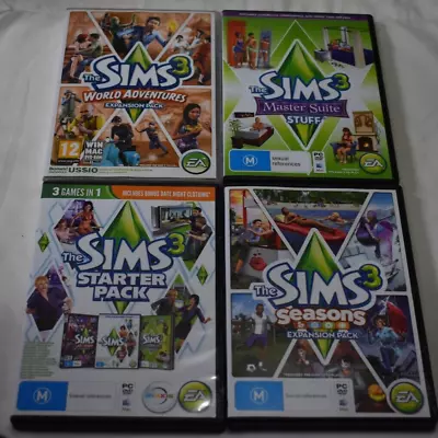 The Sims 3 PC Bundle 1 X Sims 3 + 5 Expansion Packs Games Free Tracked Postage • $20.90