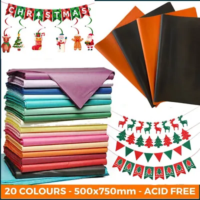 25th December Colorful Tissue Paper - High Quality & Acid Free - 500mm X 750mm • £0.99
