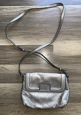 Marc Jacobs Leather Standard Supply Workwear Metallic Silver Crossbody Bag • $74