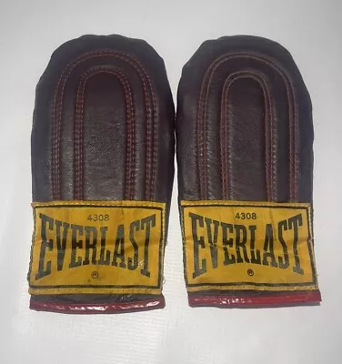 Vintage EVERLAST 4308 Leather Bag Boxing Gloves Training Speed Bag • $30