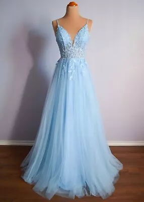 $239 • Buy BLUE Long Formal Prom Pageant Party Evening Wedding Ball Gown Dress 2