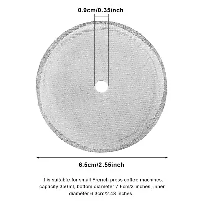 Practical 350ml Fine Mesh Stainless Steel Tea French Press Filter • £8.22