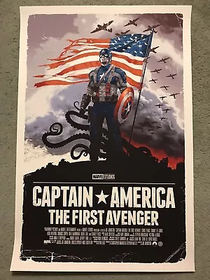 Captain America Avengers Art Movie Print Poster Mondo Grzegorz Domaradzki Gabz • $149.99