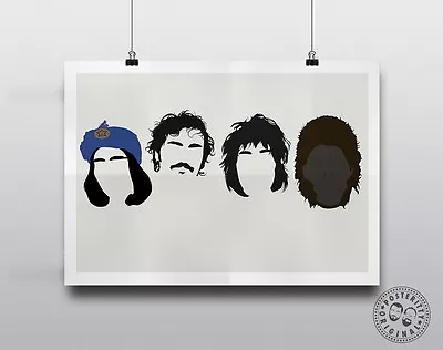£4 • Buy MIGHTY BOOSH - Minimalist Comedy Heads Minimal Movie Poster Posteritty Hair Art