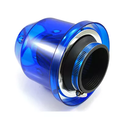 Universal 3 Inch Air Filter Car High Flow Mushroom Head Modified Blue • $28.68