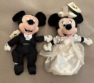 Disney Mickey And Minnie Bride & Groom Wedding Plush Couple • $45