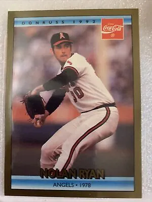 $0.75 • Buy 1992 Donruss Coca-Cola Nolan Ryan #12 Of 26 California Angels Sports Cards