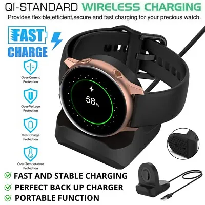 Wireless Charger Magnetic Dock For Samsung Galaxy Watch 4 Classic Watch3 Active2 • $10.14