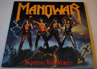 Manowar Fighting The World LP 1987 Record  +Insert 7 90563-1 Vg++/Nm- • $66.60