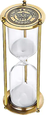 Brass Hourglass Sand Timer 60 MinuteVintage Engraving Sand ClockLarge Reloj De • $49.99