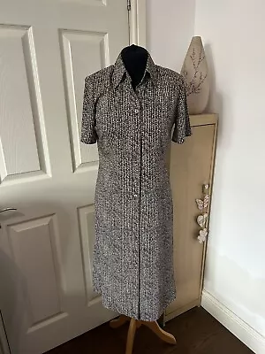 £15.99 • Buy St Michael 14 Dress Long Button Front Short Sleeve Holiday