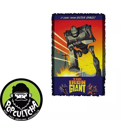 The Iron Giant - It Came From Space Woven Tapestry Blanket / Picnic Rug  New  • $89.99