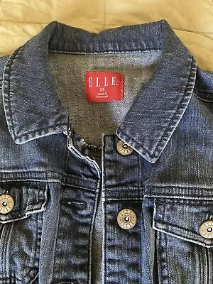 Women’s XS  Jeans Jacket By Elle Dark Wash W/ Pockets GuC • $9.99