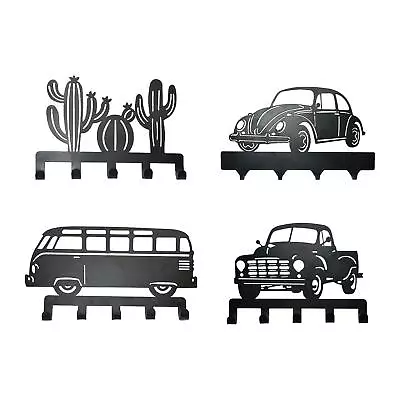 Metal Wall Art Decor With Storage Hooks Iron Wall Decoration For Outdoor • £13.96