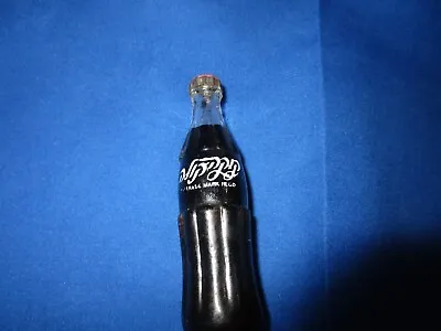 Vintage Full Mini Coca Cola Glass Bottle ISRAEL With Cap 3 Inch Tall Collectible • $18.99