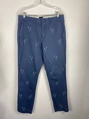 J.Crew Men’s Chino Pants 33/32 Embroider Scuba Divers The Broke-In 770 Straight • $45.99