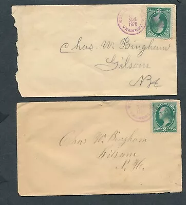 2 Covers Posted 1878 Williamsville VT Vermont • $1