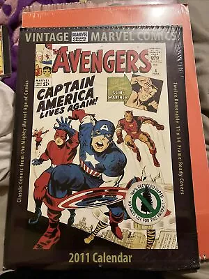 Vintage Marvel Comics 2011 Calendar Avengers 4 Captain America New Sealed • $9.99