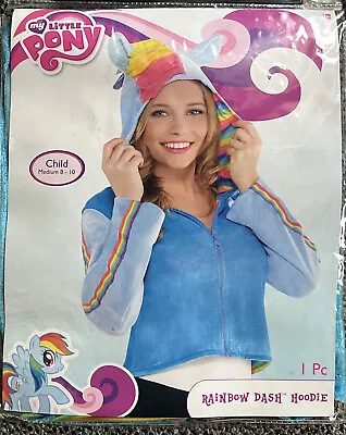 My Little Pony RAINBOW DASH Zipper  Hoodie Halloween Costume Child Medium 8-10 • $14.99