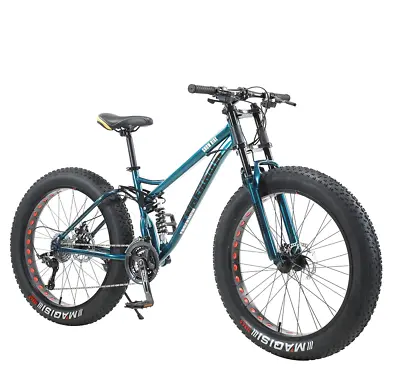 $699 • Buy 24/26  Large Fat Tire Heavy Duty Beach Mountain Bike High Carbon Frame 21 Speed