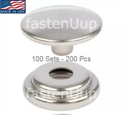 DOT* Stainless Steel Snap Fasteners Cap And Socket Kit 100 Sets - Marine Canvas  • $37.55