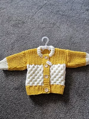 *Reduced*NEW Hand Knitted Baby Cardigan 3-6 Months  • £7