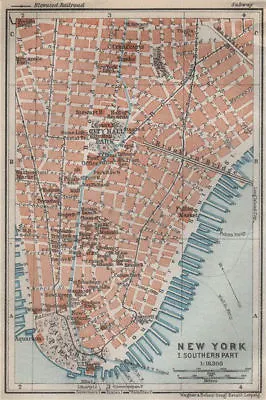 £39.99 • Buy LOWER MANHATTAN Financial District Tribeca Battery Park. NYC City Plan 1909 Map
