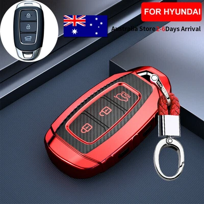 $25.19 • Buy TPU Car Key Cover Fob Case For Hyundai Accent Elantra Grandeur Kona I30 Ix35 Red
