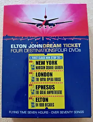 ELTON JOHN Dream Ticket Live 4 DVD Box Set With Booklet • $12.95