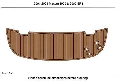 2001-2008Maxum 1900 Sr3   Swim Platform Pads 1/4  6mm EVA FAUX  Teak Deck Floor • $179