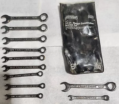 Craftsman SAE Midget Mini Ignition Wrench Set USA 10(11) Pc #42319 Missing 1  • $19.99