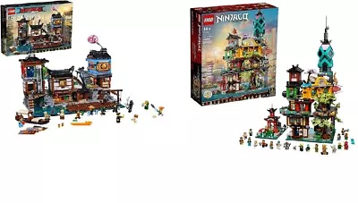 LEGO Ninjago Movie: NINJAGO City Docks 70657+ Ninjago Garden 71741 Both Used • $1160