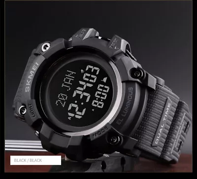 LCD Light Islamic LED Watch Watches Digital Multifunction SKMEI 1680 Compass • $20.46