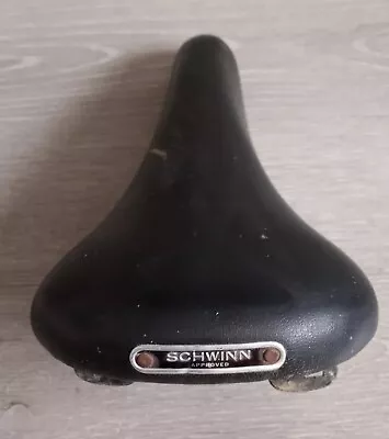 Vintage Schwinn Approved Black Bike Bicycle Seat • $12.99