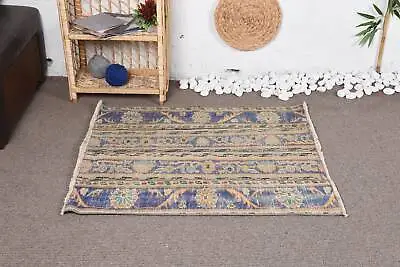 3.1x3.5 Ft Small Rugs Turkish Rug Vintage Rugs Bedroom Rug Floor Rug • $50.40