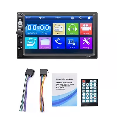 7  Double 2 DIN Car Stereo Radio MP5 Player Touch Screen BT Head Unit FM/USB/AUX • $38.69