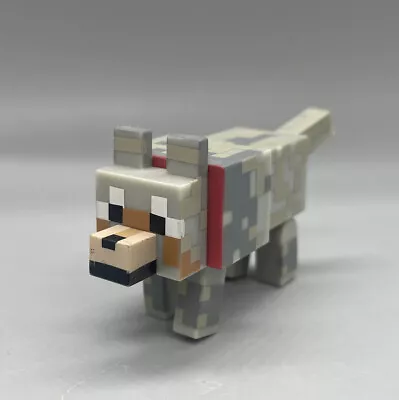 Minecraft Tamed Wolf Dog Red Collar 2013 Jazwares Mojang Action Figure  • $7.99