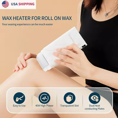 40W Roll On Depilatory Hot Wax Warmer Rollers Electric Hair Removal Machine US • $11.39