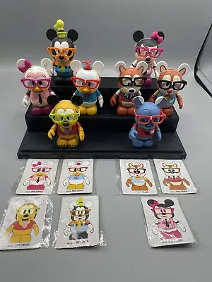 Disney Vinylmation 3  Nerds Rock Series Set Of 8 Minnie Goofy Chip N Dale • $49.98