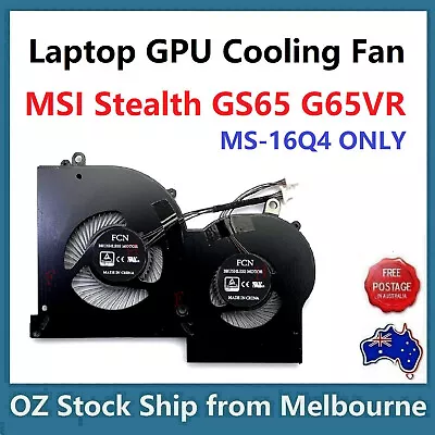 GPU Cooling Fan For MSI Stealth GS65 GS65VR 9SE 9SG 9SD 9SF Thin 8RE 8RF MS-16Q4 • $37.75
