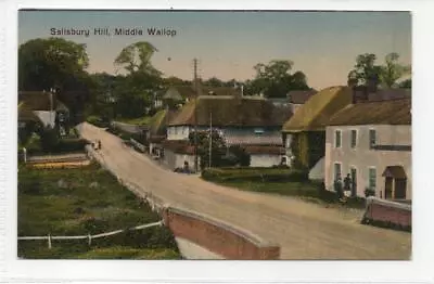 SALISBURY HILL MIDDLE WALLOP: Hampshire Postcard (C80757) • £4.95