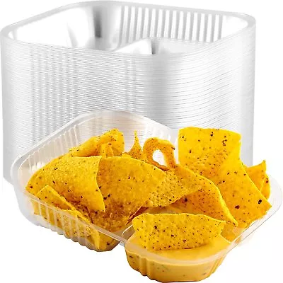 No-Spill 6x8 Disposable Clear Plastic Nacho Tray Value Pack By Avant Grub • $14.07