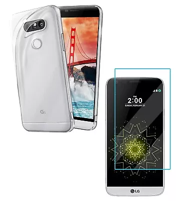 $7.65 • Buy For LG G5 CLEAR CASE + TEMPERED GLASS SCREEN PROTECTOR SHOCKPROOF COVER G 5