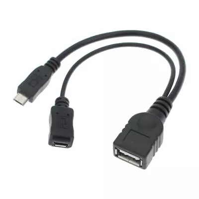 Micro USB Host OTG W/ Micro USB Power Cable For Samsung I9100 I9300 I9220 • $5.99